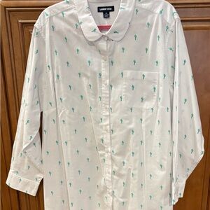 Lands' End Women’s Blouse with Cactus’s 3X